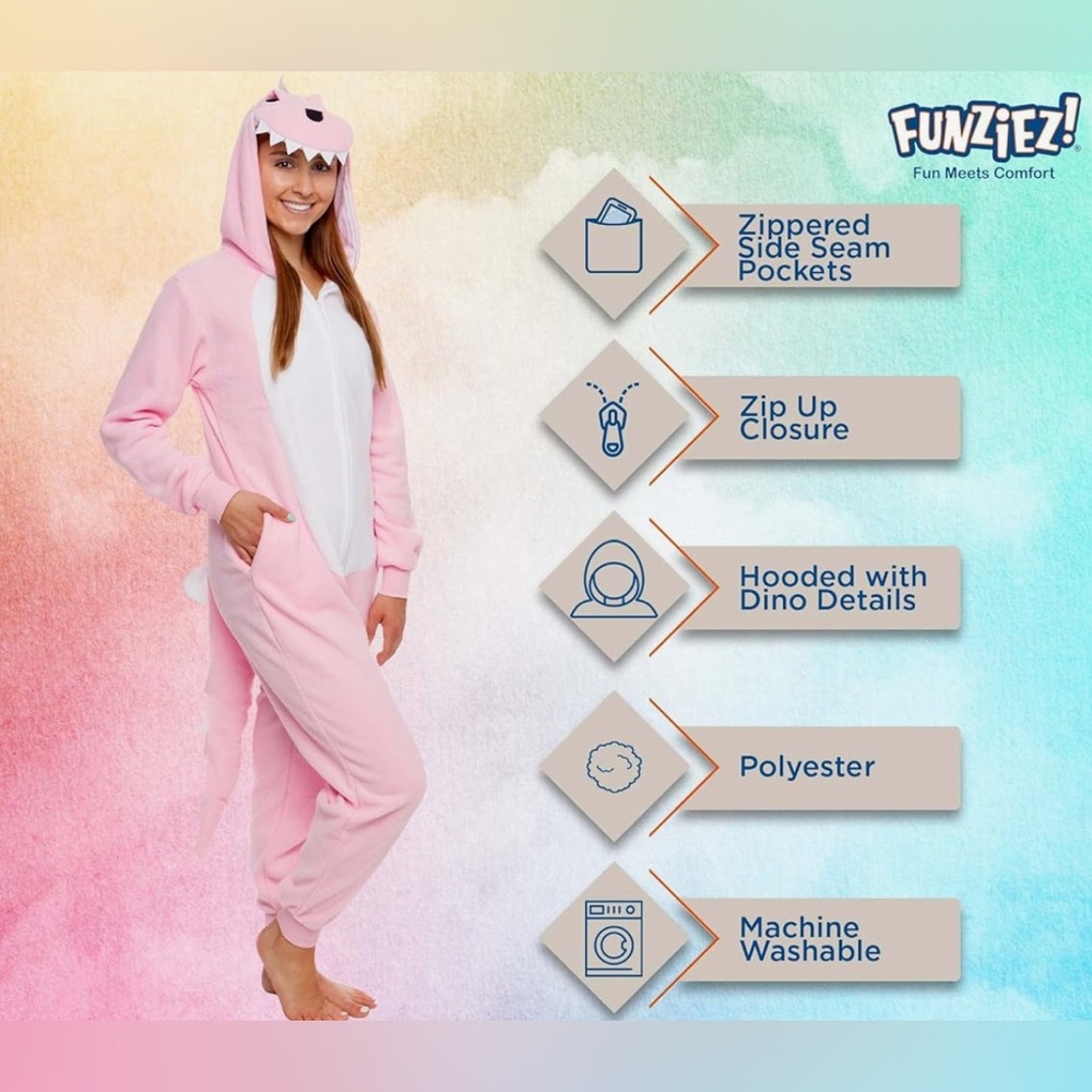 Dino unisex Adult onesie - Picture 3 of 4